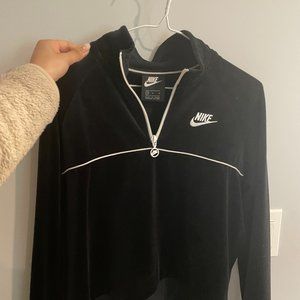 Nike Black Velvet Sweater (quarter-zip)